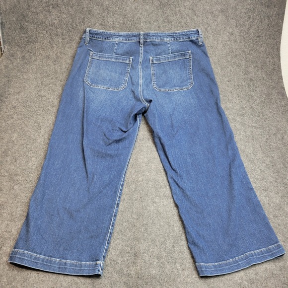 Kut From The Kloth Jeans Womens 20W Blue Denim Boho Charlotte High Rise Wide Leg - Picture 3 of 12